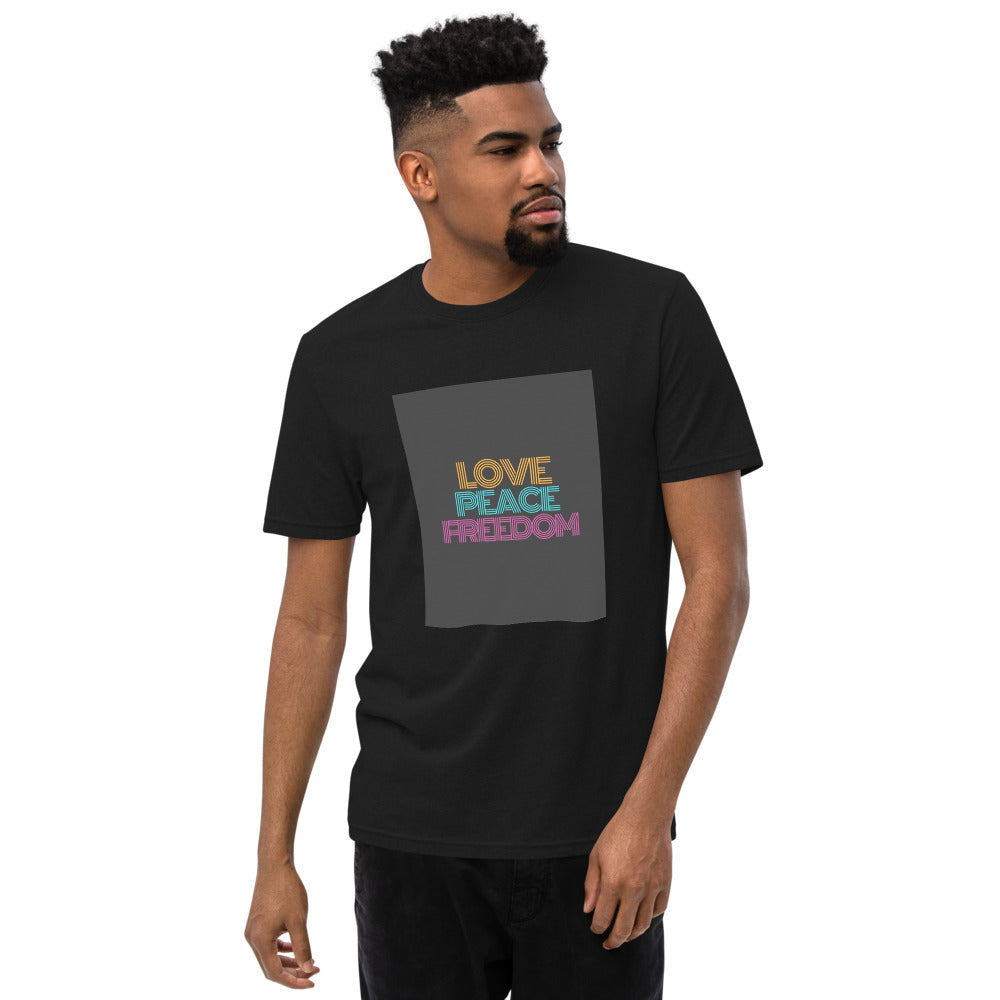 Love Peace Freedom Unisex Recycled T-Shirt